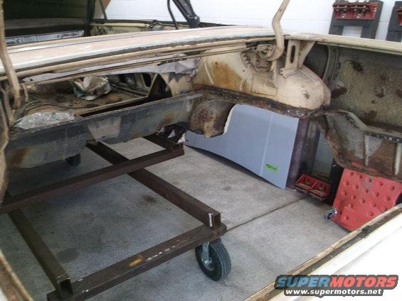 3/14
After 9 years of waiting, finally got the '64 'vert in the body shop. Cut out all the trunk floor &  drops, will repair 1/4 panels & then strip.