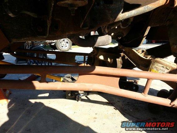 Doing the 4X4 conversion a shot of the extended radius arms and front diff