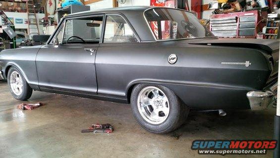 1963 Chevrolet Nova, matte gray, 3q-front view