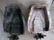 1971 Ford Ranchero - Two old car fuel tanks are shown side-by-side, one painted black and the other showing rust.