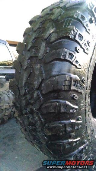 Close-up of aggressive off-road tire tread