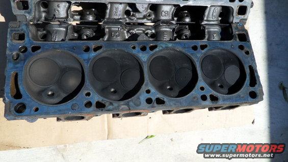 Engine cylinder head with visible Ford casting marks