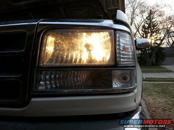 1995 Ford Bronco front headlight and grille