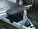 2014 Transnational Firestar 150CC - A black toolbox is mounted on the tongue of a white utility trailer.