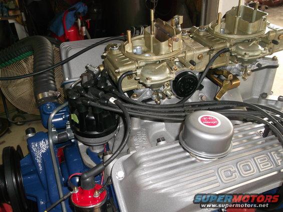 Coil & breather cap are not the ones that will be used on the engine, just for running only. Still looking for a C7AE thermostat housing, this one is a C8AE.