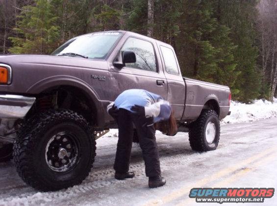 296.jpg Laura expressing how she feels about Brandon's truck.  No, no just kidding.
