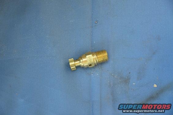 Brass valve fitting with threaded end and knurled adjustment knob. Part number 1691 visible