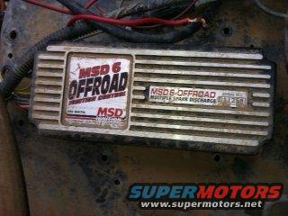 MSD 6 OFFROAD ignition control box with visible wiring