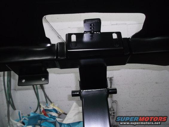 Black painted chassis part with mounting brackets