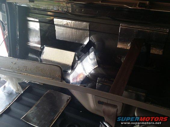 Interior soundproofing installation with silver insulation panels