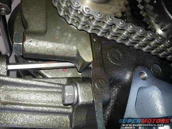 Engine timing chain and gears with hex wrench