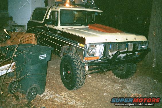 1979 Ford Bronco with custom bumper and hood scoop
