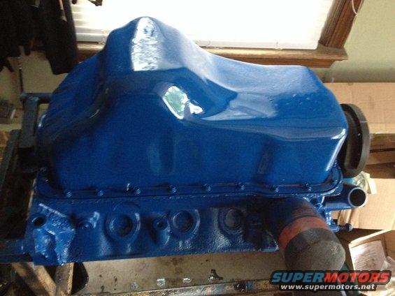 Fresh old Ford blue paint