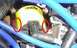 While troubleshooting a possible misfire, I noticed the indistinguishable blue spark in between the ...