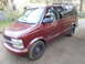 2000 Chevrolet Astro - Maroon Chevrolet Astro van parked outdoors on a dirt surface.