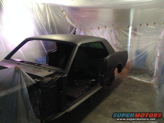 1965 Mustang in Black Epoxy Primer