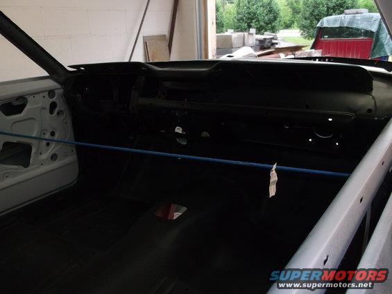 1967 Ford Mustang interior, dashboard and door frame
