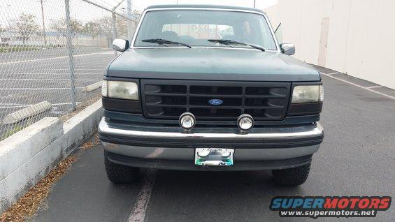 painted part hood, grill and lights. yes you can still see turn signals. you want to do a light coat of plasti dip.