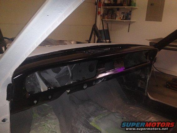 1965 Mustang dash painted Boulevard black SS