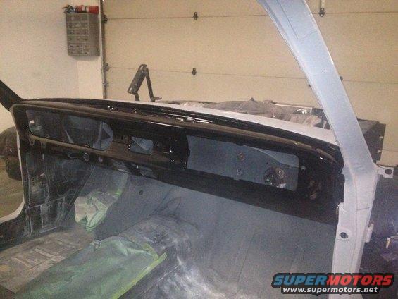 1965 Mustang dash painted Boulevard black SS