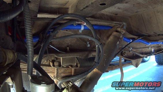 New wiring in blue split-loom.