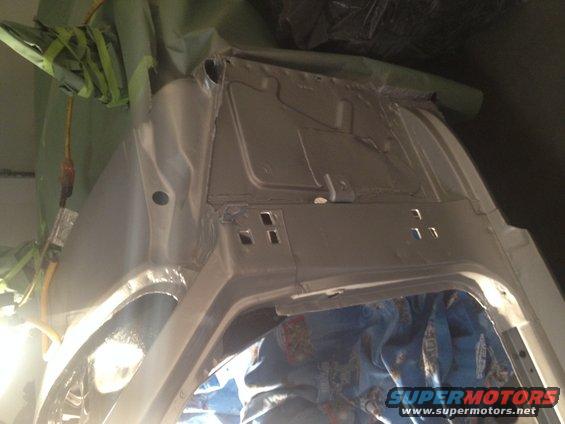 1965 Mustang jambs painted in Chop Top Silver Metallic