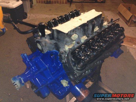Heads and intake installed
