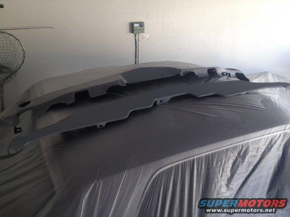 1965 Mustang front valance and stone guard in Urethane Primer
