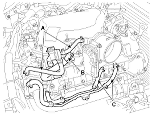 Wiring diagram with many lines and connection points