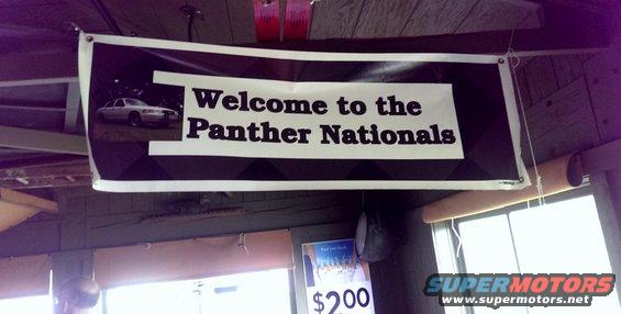 Banner reads 'Welcome to the Panther Nationals' with a picture of a sedan