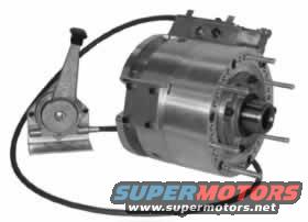 Electric motor assembly with a manual lever and cable