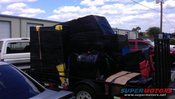 This load of Arcade games is going from Orlando to Jacksonville. The Forcast predicted rain so they were wrapped in plastic. In this load: Hoop fever, wacky ducks, stop the clock.
