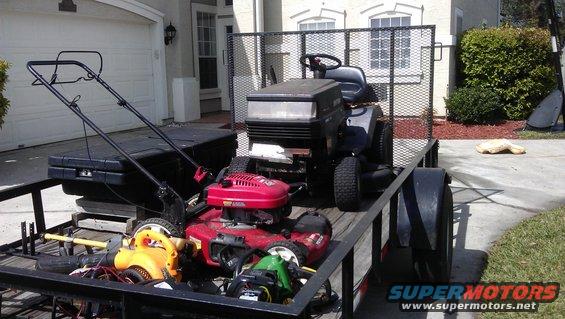 imag0262.jpg I bought this load of equipment from a guy who to this day is  the scummiest person I've ever done business with. I went just for  the mower. The CL ad said it worked and mowed but the rear end was whining. It had a cracked grill, hacked wiring,no battery, a hole in the deck, and a worn and cracked frame which allowed the front wheel to hit the deck on sharp turns. I fixed it and sold it but then had to swap it for another mower due to reoccuring problems. The engine was swapped to another mower and it was used as a Halloween prop before being dismantled.
The PO lived in a filthy tiny house, there was a beat up junkyard grade dodge pickup in the front yard and his daily driver was just as bad. When he opened the hood to jumpstart the mower I noticed the wiring was held together with household wire nuts. He claimed to fix lawn equipment but knew nothing about carburetors. The craftsman 4 stroke weedeater had new fuel lines that were installed backwards.The Toro leaked fuel and the pullcord was way too short. The mower was a bad purchase, the rest was fine.