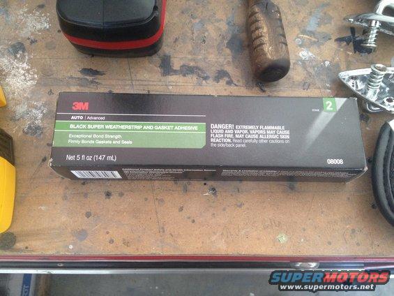 1965 Mustang 3M Super Black Adhesive 5oz for weatherstrip