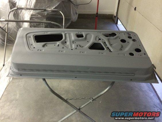 ds-door-in-urethane-primer.jpg 1965 Mustang DS Dynacorn Door in urethane primer
