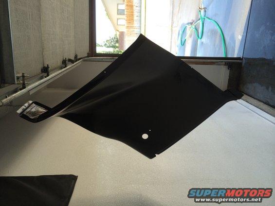 1965 Mustang rear interior panels painted black
