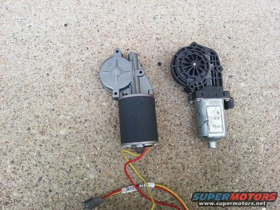 Rear Lift Motor Comparison Picture - Gear View