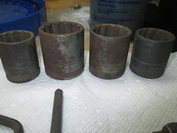 four socket wrenches, two with visible 'CRAFTSMAN' text