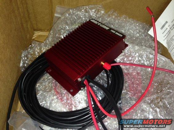 Kenne Bell Boost-a-Pump with wiring and bubble wrap in a cardboard box