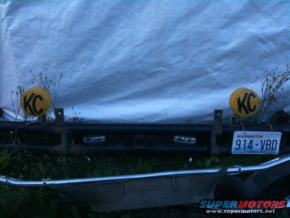 Rear bumper with KC lights and Washington license plate 914-VBD