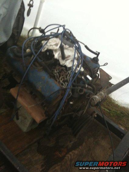 Engine with blue valve covers and blue spark plug wires