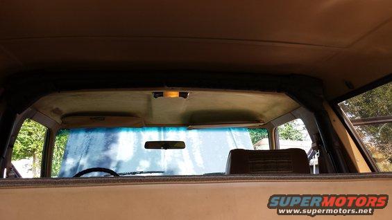1984 Ford Bronco interior view showing dashboard and windshield