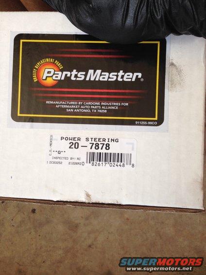This is the sag that I used, again, for a 1990 E-150. I bought this, the hoses, and the pulley at rockauto.com for a real good price.