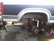 1986 Ford Bronco - Rear suspension and axle removed from a 1986 Ford Bronco for maintenance.