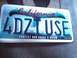 1986 Ford Bronco - A California license plate with a marine theme is shown, displaying the registration number 4DZT USE.