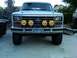 1986 Ford Bronco - Front view of a 1986 Ford Bronco, equipped with four smiley face auxiliary lights.