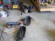 1992 Ford Bronco - Transfer cases and components laid out for inspection or repair in a workshop setting.