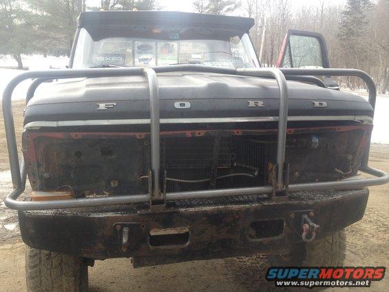 1970 Ford F-250 front view with bull bar