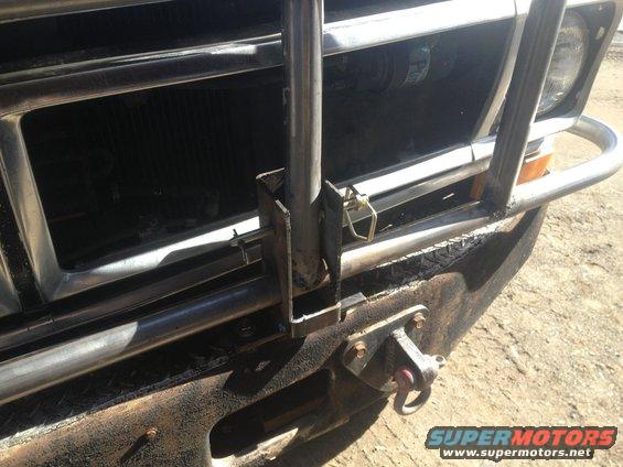 Chrome grille and heavy-duty bumper with a brush guard on a 1970 Ford F-250