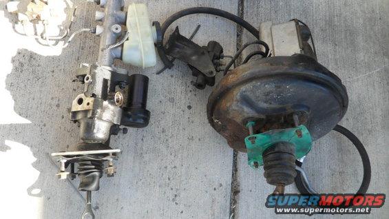 Brake master cylinder and brake booster assembly on concrete